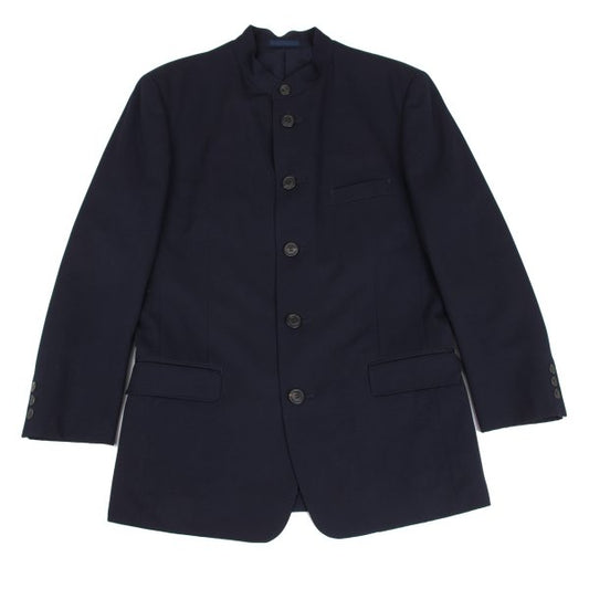 ISSEY MIYAKE MEN 96AW Wool Mao Collar Jacket Navy Size M