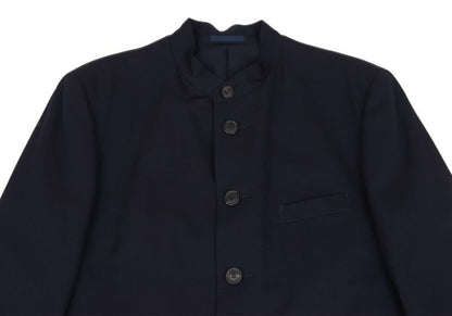 ISSEY MIYAKE MEN 96AW Wool Mao Collar Jacket Navy Size M