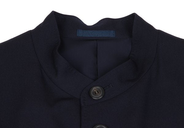 ISSEY MIYAKE MEN 96AW Wool Mao Collar Jacket Navy Size M