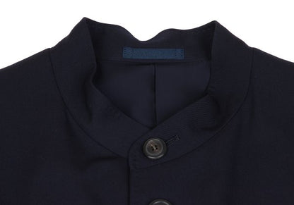 ISSEY MIYAKE MEN 96AW Wool Mao Collar Jacket Navy Size M