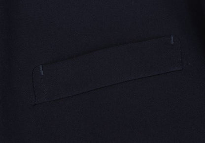 ISSEY MIYAKE MEN 96AW Wool Mao Collar Jacket Navy Size M