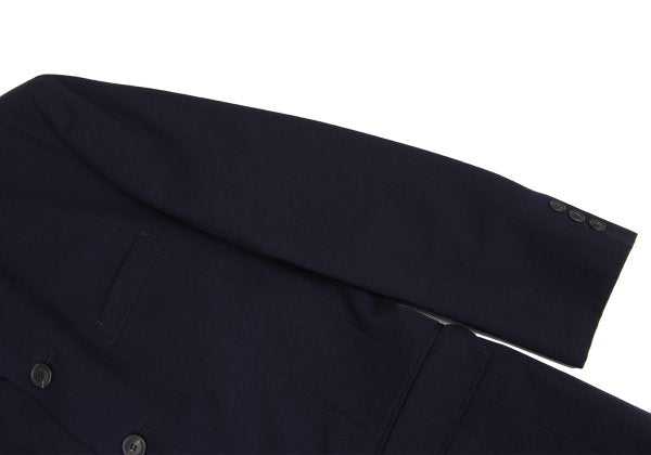 ISSEY MIYAKE MEN 96AW Wool Mao Collar Jacket Navy Size M