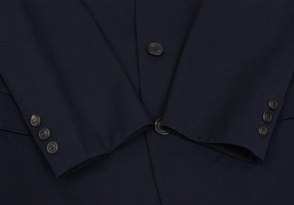ISSEY MIYAKE MEN 96AW Wool Mao Collar Jacket Navy Size M