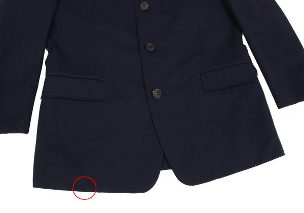 ISSEY MIYAKE MEN 96AW Wool Mao Collar Jacket Navy Size M