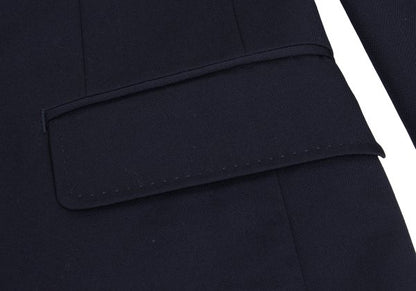 ISSEY MIYAKE MEN 96AW Wool Mao Collar Jacket Navy Size M