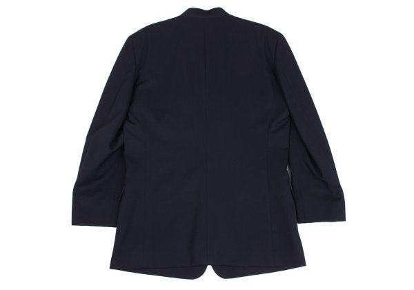 ISSEY MIYAKE MEN 96AW Wool Mao Collar Jacket Navy Size M