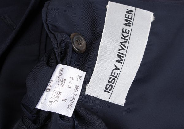 ISSEY MIYAKE MEN 96AW Wool Mao Collar Jacket Navy Size M