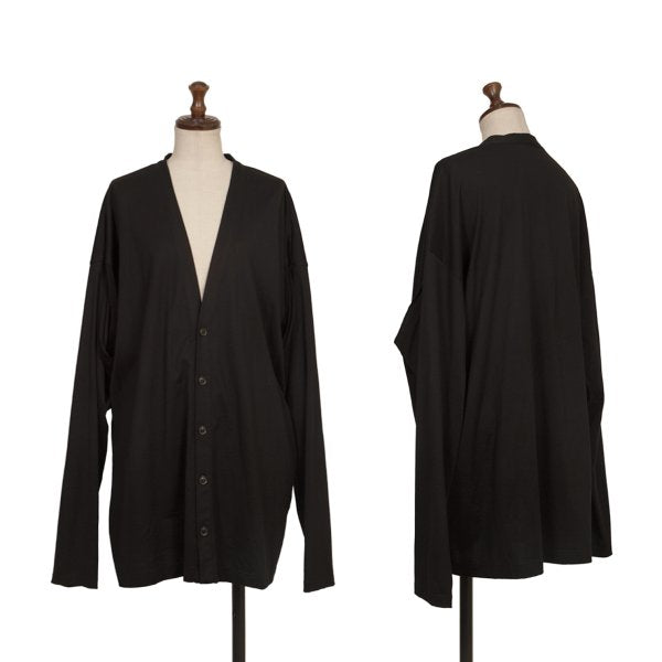 LIMI feu Mesh Panel Jersey Cardigan Black Size 2