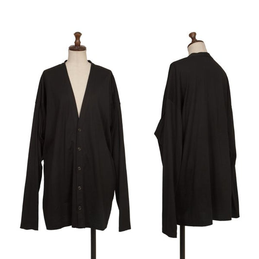 LIMI feu Mesh Panel Jersey Cardigan Black Size 2
