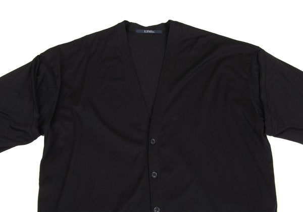 LIMI feu Mesh Panel Jersey Cardigan Black Size 2