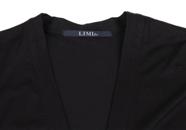 LIMI feu Mesh Panel Jersey Cardigan Black Size 2