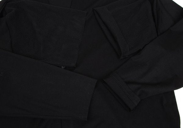 LIMI feu Mesh Panel Jersey Cardigan Black Size 2