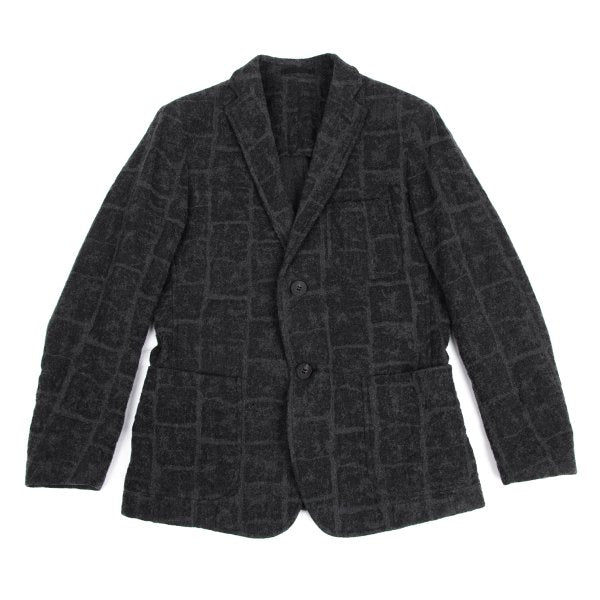 ISSEY MIYAKE MEN 16AW Wool Check Jacket Gray Size 1