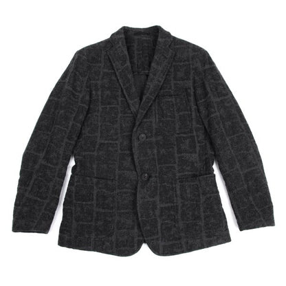ISSEY MIYAKE MEN 16AW Wool Check Jacket Gray Size 1