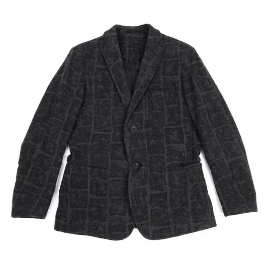 ISSEY MIYAKE MEN 16AW Wool Check Jacket Gray Size 1