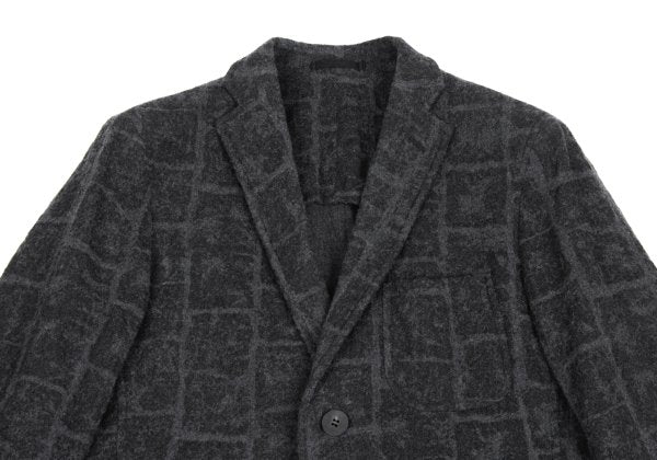 ISSEY MIYAKE MEN 16AW Wool Check Jacket Gray Size 1