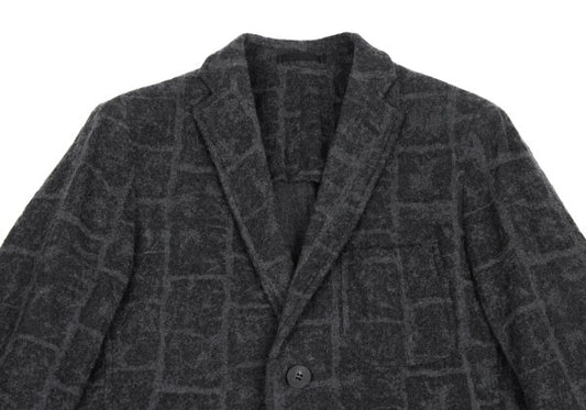 ISSEY MIYAKE MEN 16AW Wool Check Jacket Gray Size 1