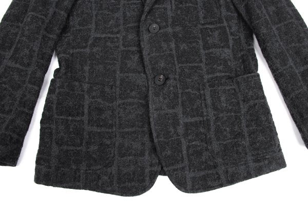 ISSEY MIYAKE MEN 16AW Wool Check Jacket Gray Size 1