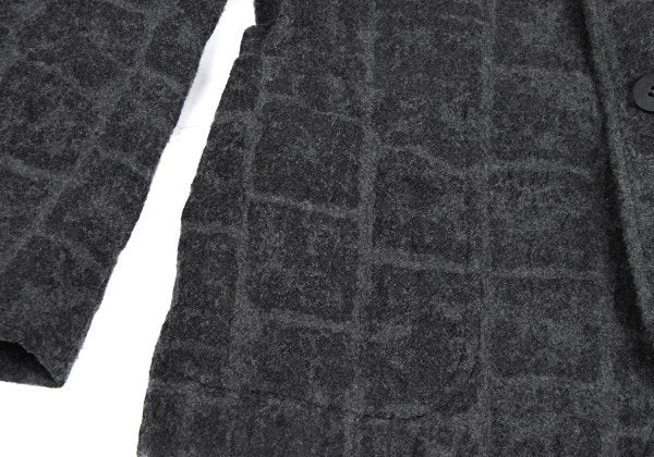 ISSEY MIYAKE MEN 16AW Wool Check Jacket Gray Size 1