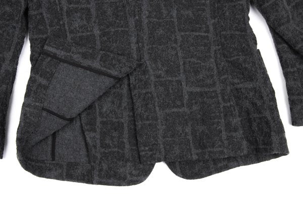 ISSEY MIYAKE MEN 16AW Wool Check Jacket Gray Size 1