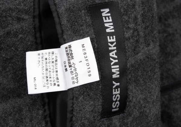 ISSEY MIYAKE MEN 16AW Wool Check Jacket Gray Size 1