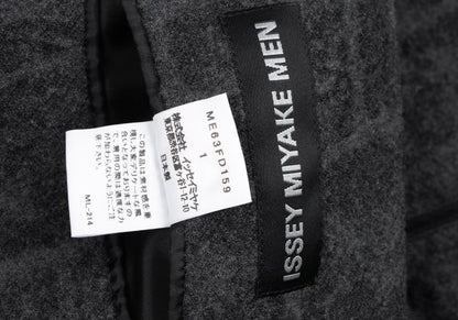 ISSEY MIYAKE MEN 16AW Wool Check Jacket Gray Size 1