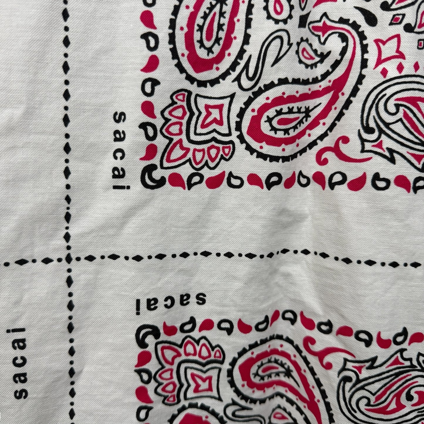 sacai 22SS Bandana Print Open Collar Shirt Size 1