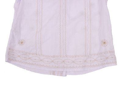 ISSEY MIYAKE HaaT Graphic Embroidery Light Purple Blouse Size 2