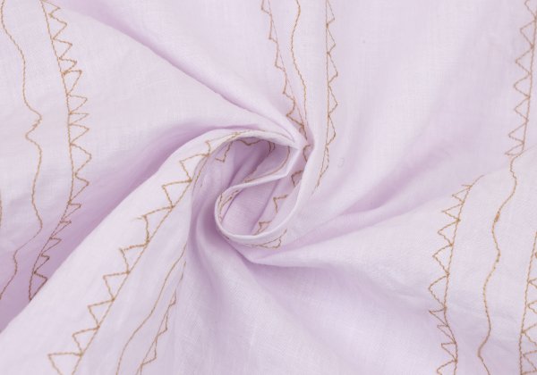 ISSEY MIYAKE HaaT Graphic Embroidery Light Purple Blouse Size 2