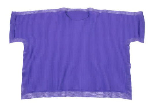 ISSEY MIYAKE me Mesh Trim Fine Knit T-Shirt Purple Size F