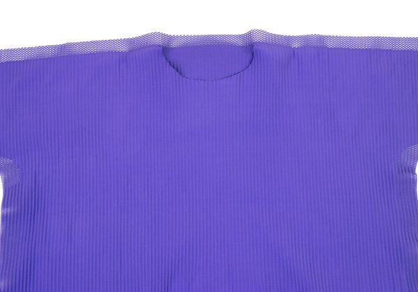 ISSEY MIYAKE me Mesh Trim Fine Knit T-Shirt Purple Size F