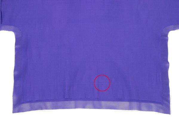 ISSEY MIYAKE me Mesh Trim Fine Knit T-Shirt Purple Size F