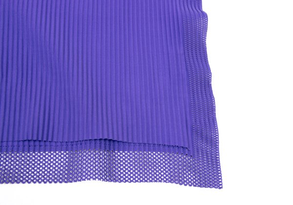 ISSEY MIYAKE me Mesh Trim Fine Knit T-Shirt Purple Size F