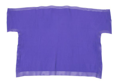 ISSEY MIYAKE me Mesh Trim Fine Knit T-Shirt Purple Size F
