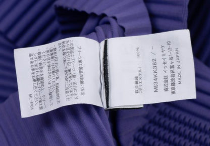 ISSEY MIYAKE me Mesh Trim Fine Knit T-Shirt Purple Size F