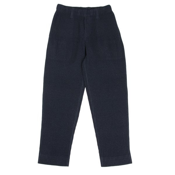 HOMME PLISSE ISSEY MIYAKE Pleated Tapered Pants Navy Size 1