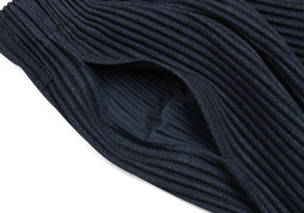 HOMME PLISSE ISSEY MIYAKE Pleated Tapered Pants Navy Size 1