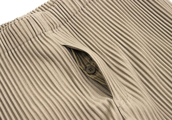 HOMME PLISSE ISSEY MIYAKE Pleated Wide Pants Beige Size 3