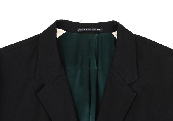 Y's for men Wool Gabardine Reversible Black Green Jacket Size 5