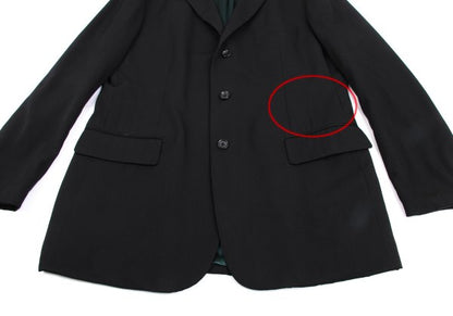 Y's for men Wool Gabardine Reversible Black Green Jacket Size 5