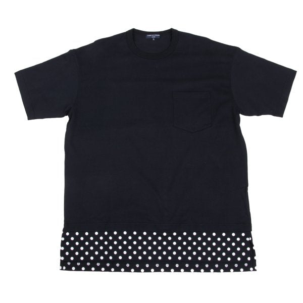 COMME des GARCONS HOMME Black Hem Dot Pocket T-Shirt Size L