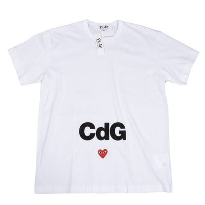 PLAY COMME des GARCONS White Logo Patch T-Shirt Size XXL