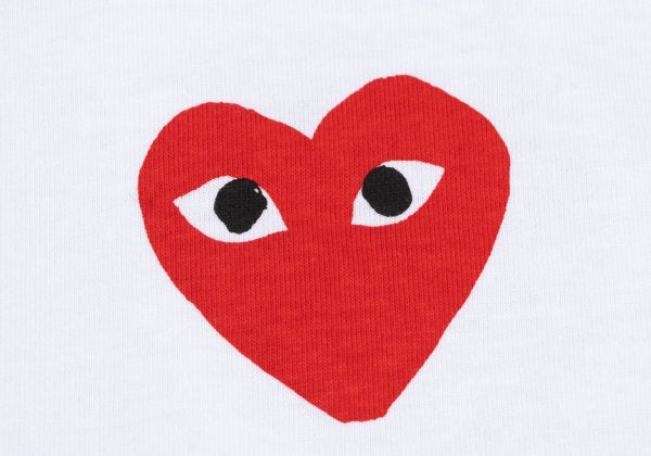 PLAY COMME des GARCONS White Logo Patch T-Shirt Size XXL