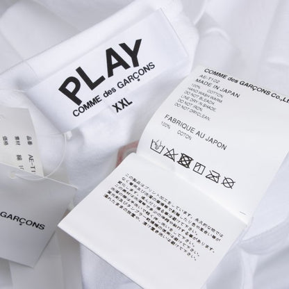 PLAY COMME des GARCONS White Logo Patch T-Shirt Size XXL