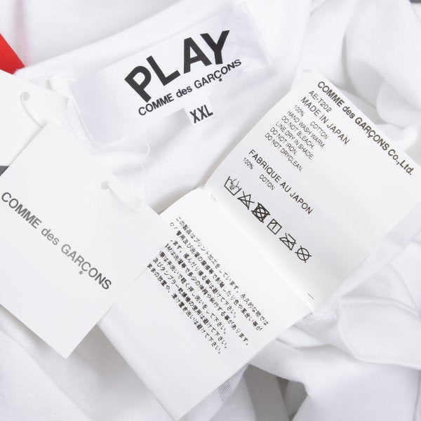PLAY COMME des GARCONS x TNF Heart T-Shirt White Size XXL