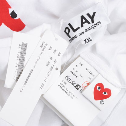 PLAY COMME des GARCONS x TNF Heart T-Shirt White Size XXL