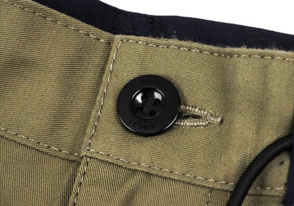 sacai 22SS Cotton Linen Drawstring Bi-Color Pants Khaki Navy