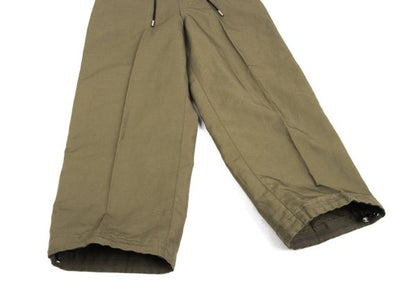 sacai 22SS Cotton Linen Drawstring Bi-Color Pants Khaki Navy