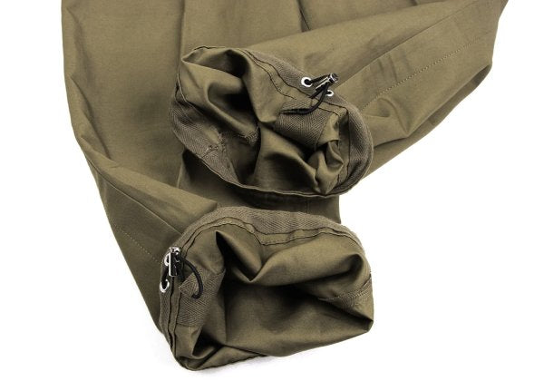 sacai 22SS Cotton Linen Drawstring Bi-Color Pants Khaki Navy