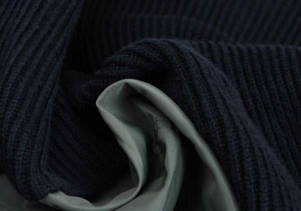 Sacai 24AW Nylon Twill Docking Pullover Sweater Green Size 1